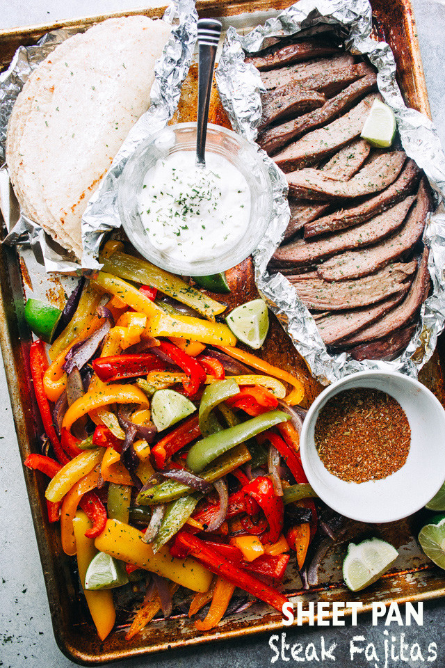 Sheet Pan Flank Steak Fajitas
 Sheet Pan Steak Fajitas Recipe Quick & Easy e Pan