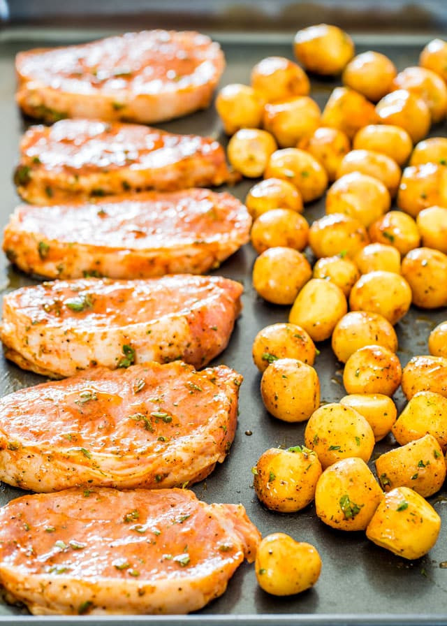 Sheet Pan Pork Chops And Potatoes
 Ranch Pork Chops and Potatoes Sheet Pan Dinner Jo Cooks