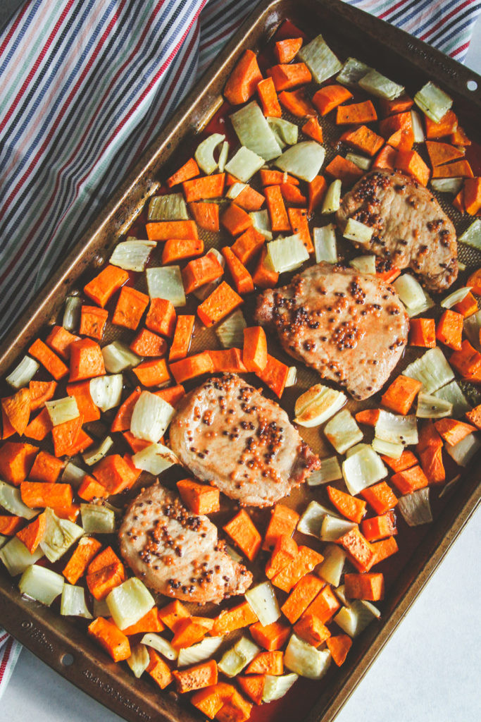 Sheet Pan Pork Chops And Potatoes
 Sheet Pan Pork Chops Sweet Potato and Fennel Dinner Sweetphi