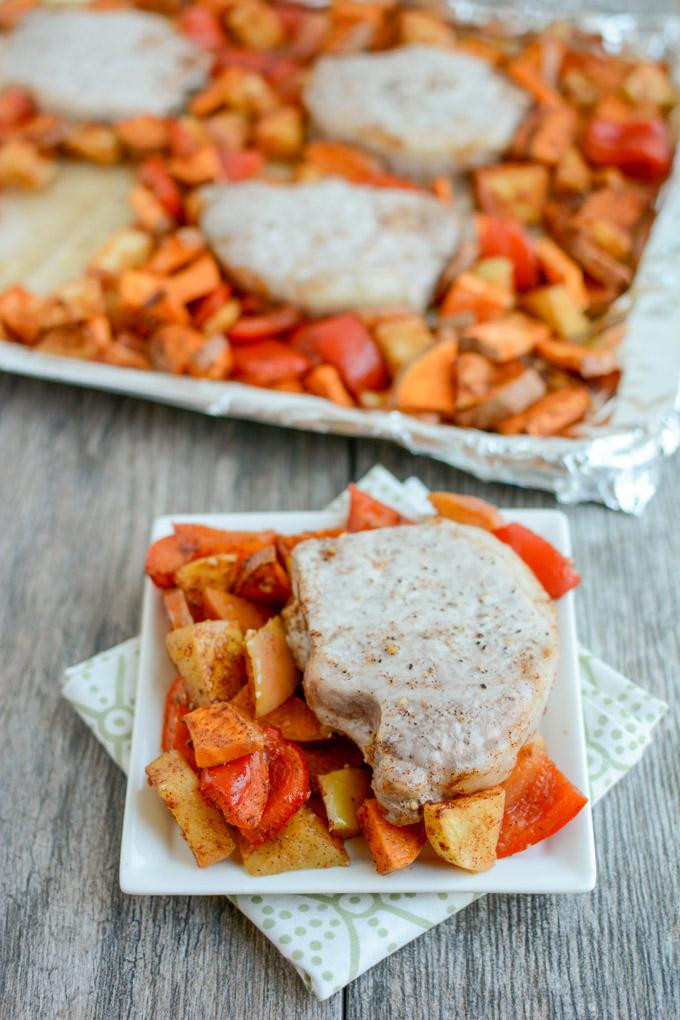 Sheet Pan Pork Chops And Potatoes
 Sheet Pan Pork Chops with Sweet Potatoes and Apples