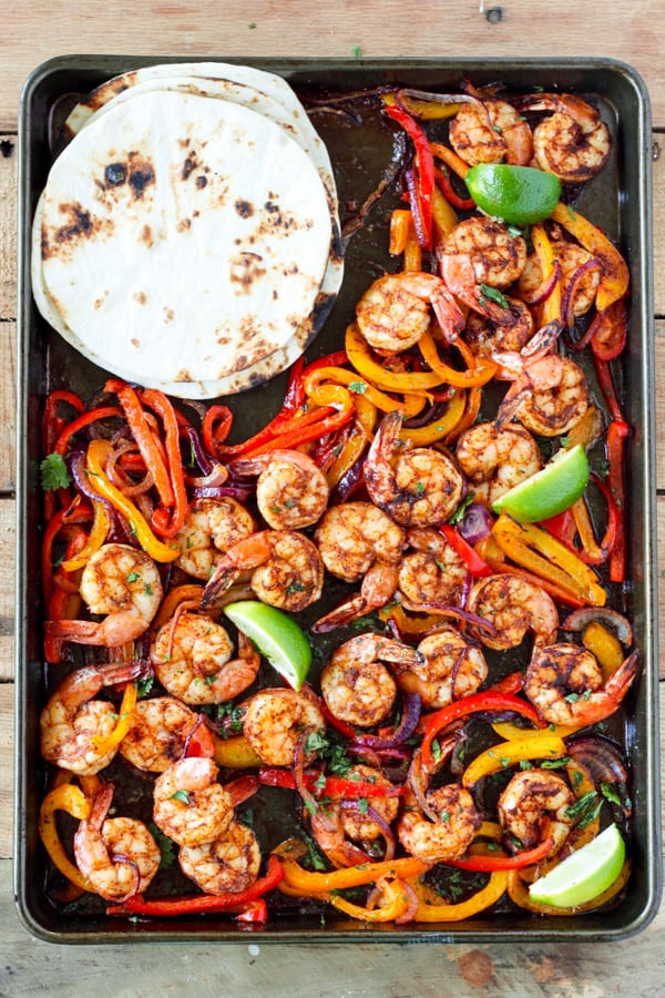 Sheet Pan Shrimp Fajitas
 Sheet Pan Shrimp Fajitas