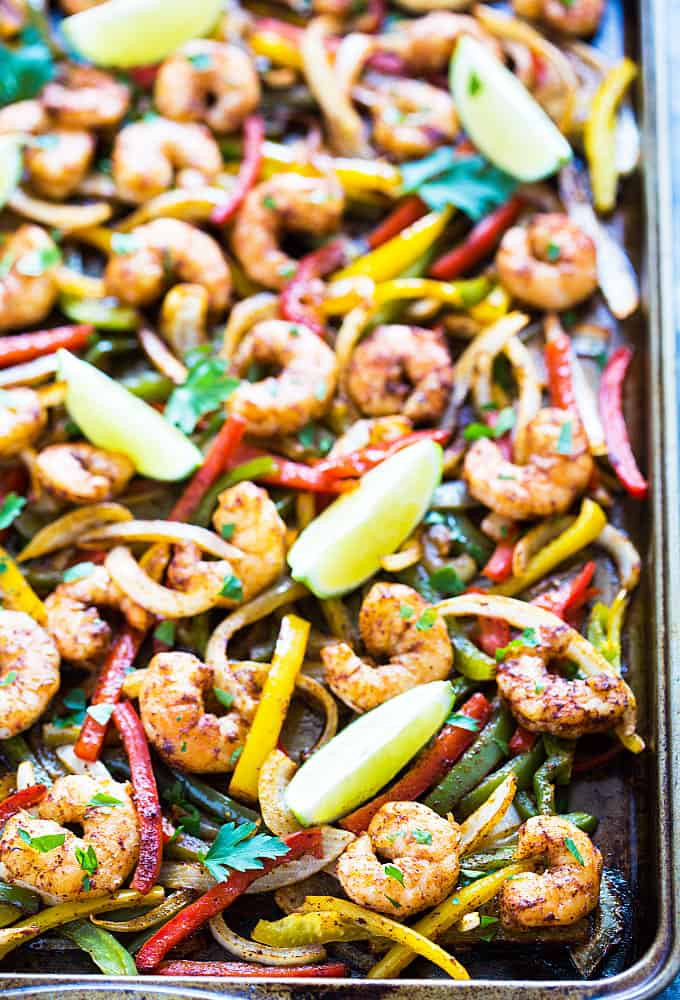 Sheet Pan Shrimp Fajitas
 Sheet Pan Shrimp Fajitas