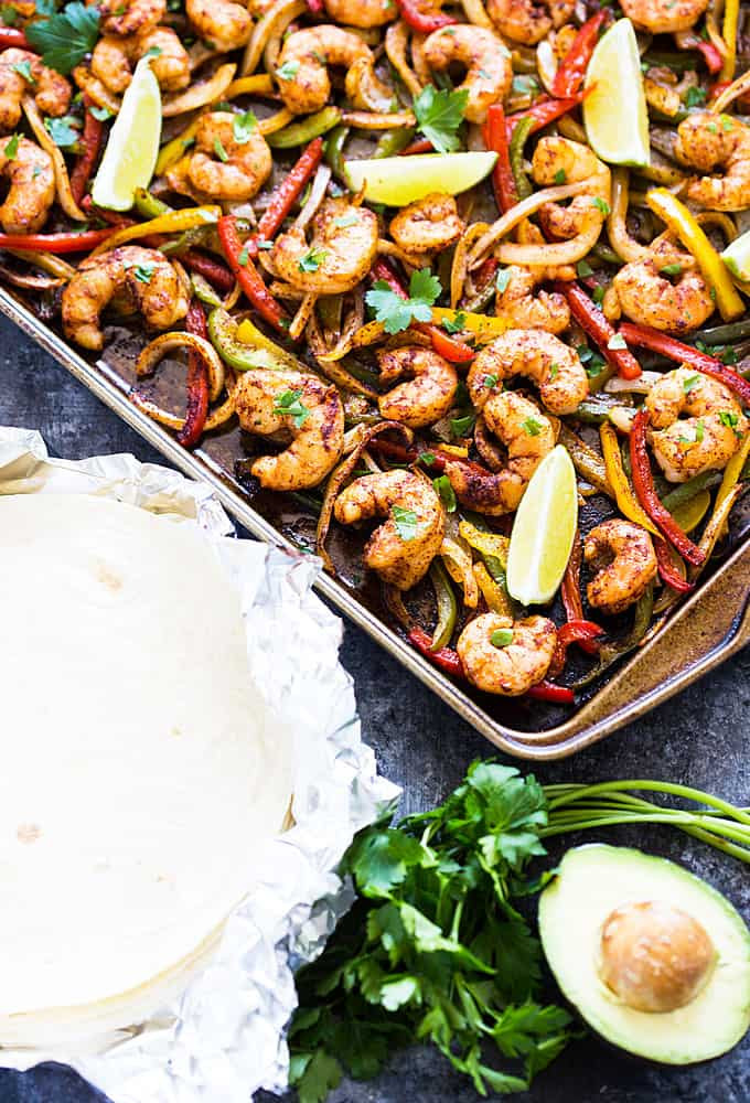 Sheet Pan Shrimp Fajitas
 Sheet Pan Shrimp Fajitas