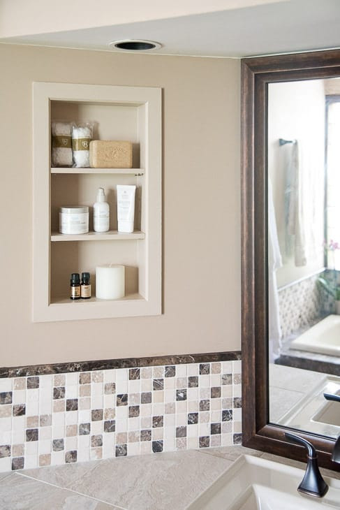 Shelves For Bathroom Wall
 DIY Bathroom Renovation Reveal The Handyman s Daughter