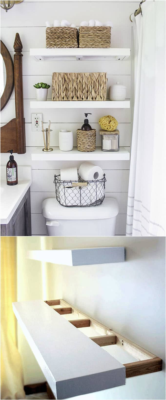 Shelves For Bathroom Wall
 16 Easy and Stylish DIY Floating Shelves & Wall Shelves