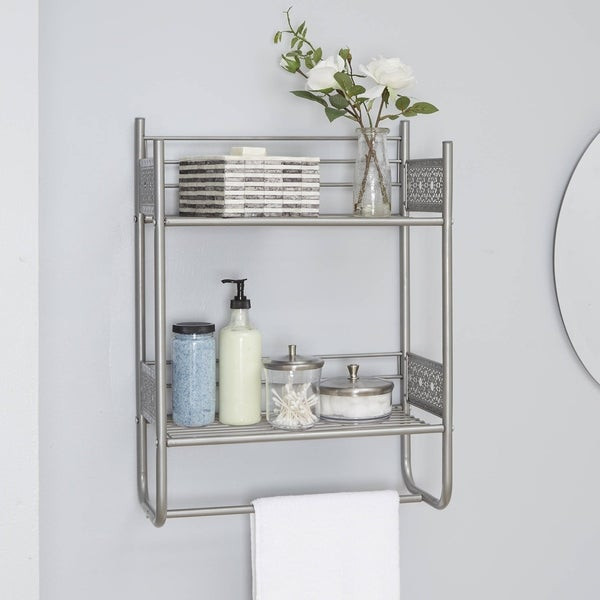 Shelves For Bathroom Wall
 Shop Filigree Bathroom Collection Wall Shelf Overstock