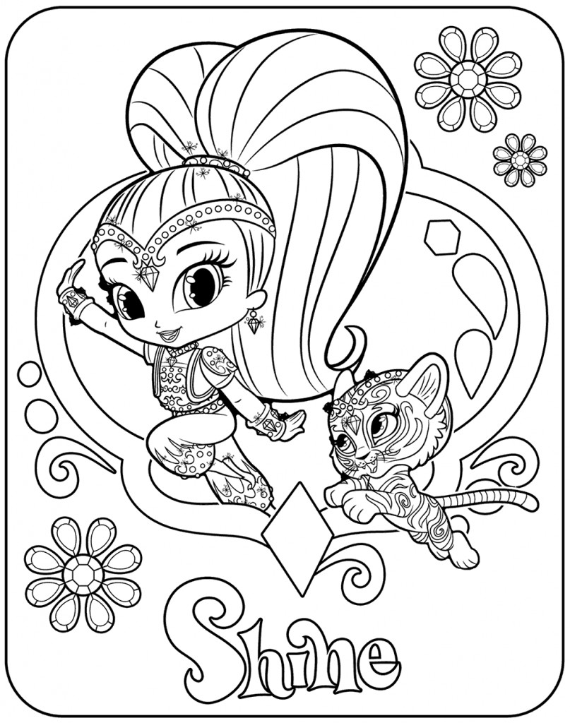 Shimmer And Shine Coloring Pages Printable
 30 Magical Shimmer And Shine Coloring Pages