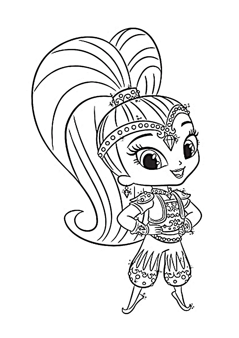 Shimmer And Shine Coloring Pages Printable
 Shimmer and Shine coloring pages to and print for