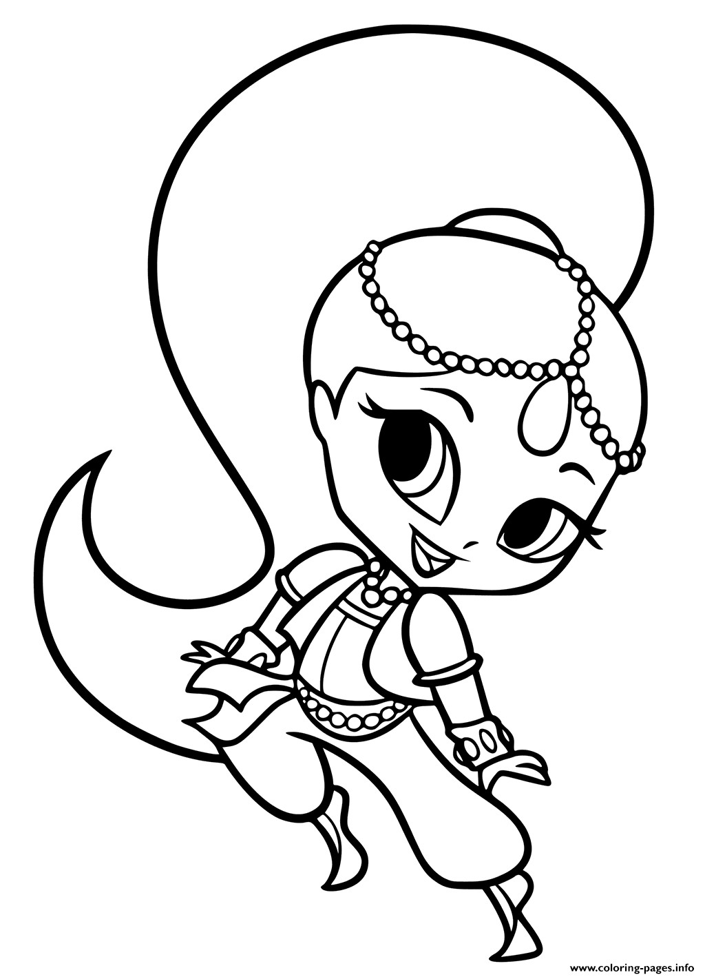 Shimmer And Shine Coloring Pages Printable
 Shine And Shimmer Coloring Pages Sketch Coloring Page