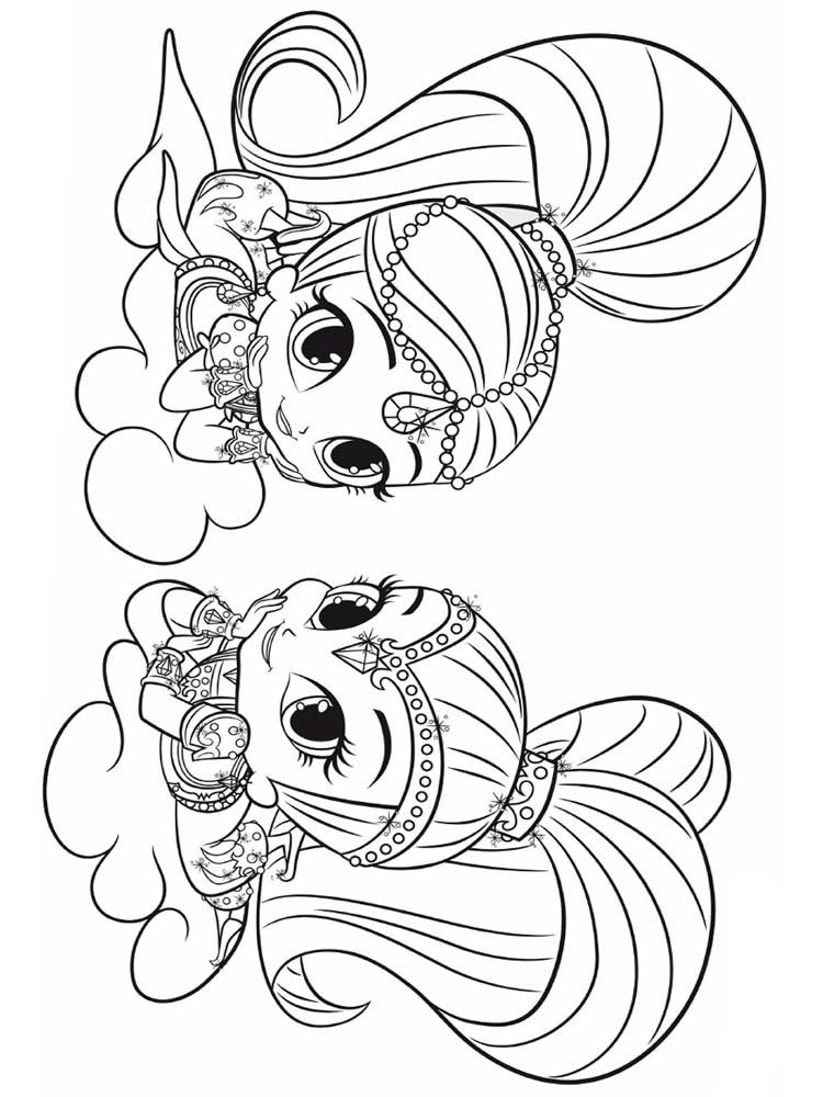 Shimmer And Shine Coloring Pages Printable
 Shimmer and Shine coloring pages Free Printable Shimmer