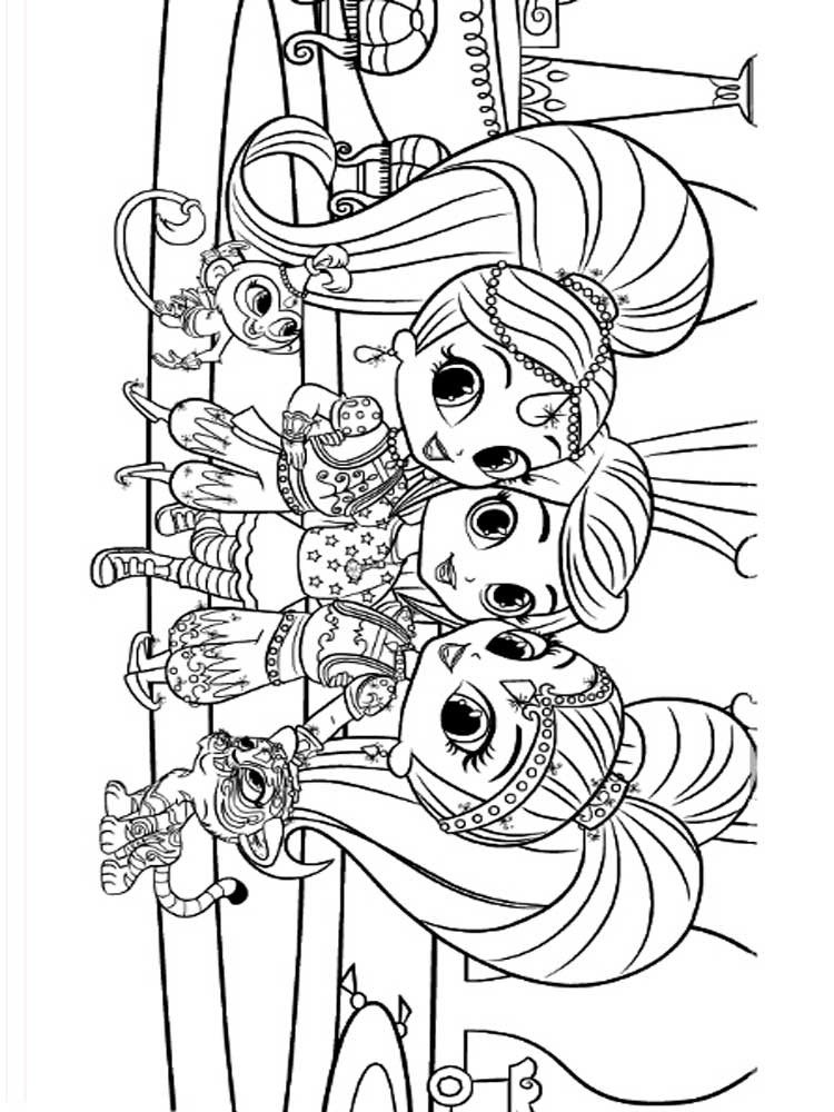 Shimmer And Shine Coloring Pages Printable
 Shimmer and Shine coloring pages Free Printable Shimmer