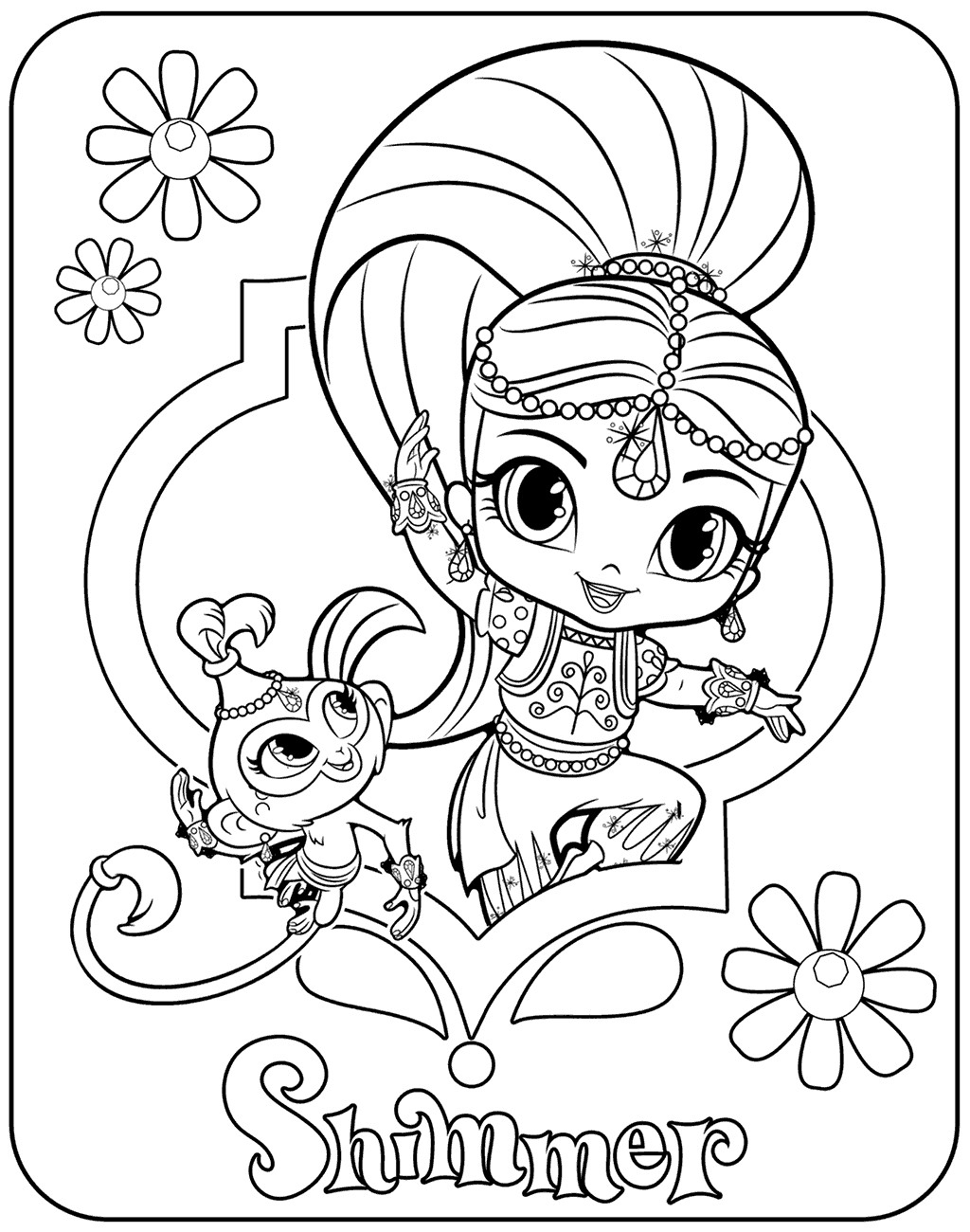 Shimmer And Shine Coloring Pages Printable
 Shimmer And Shine Coloring Pages