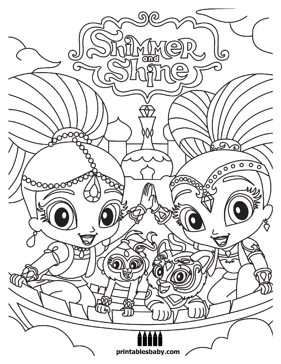 Shimmer And Shine Coloring Pages Printable
 Shimmer And Shine