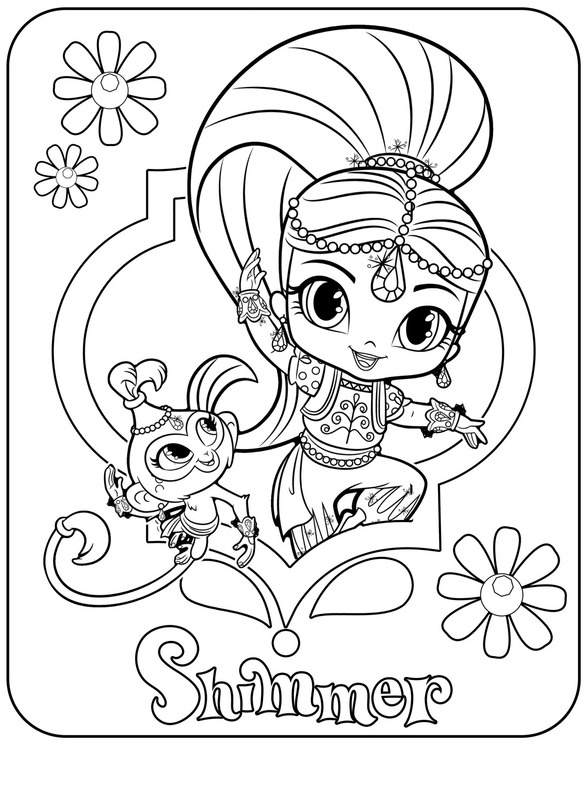 Shimmer And Shine Coloring Pages Printable
 Shimmer and Shine coloring pages to and print for