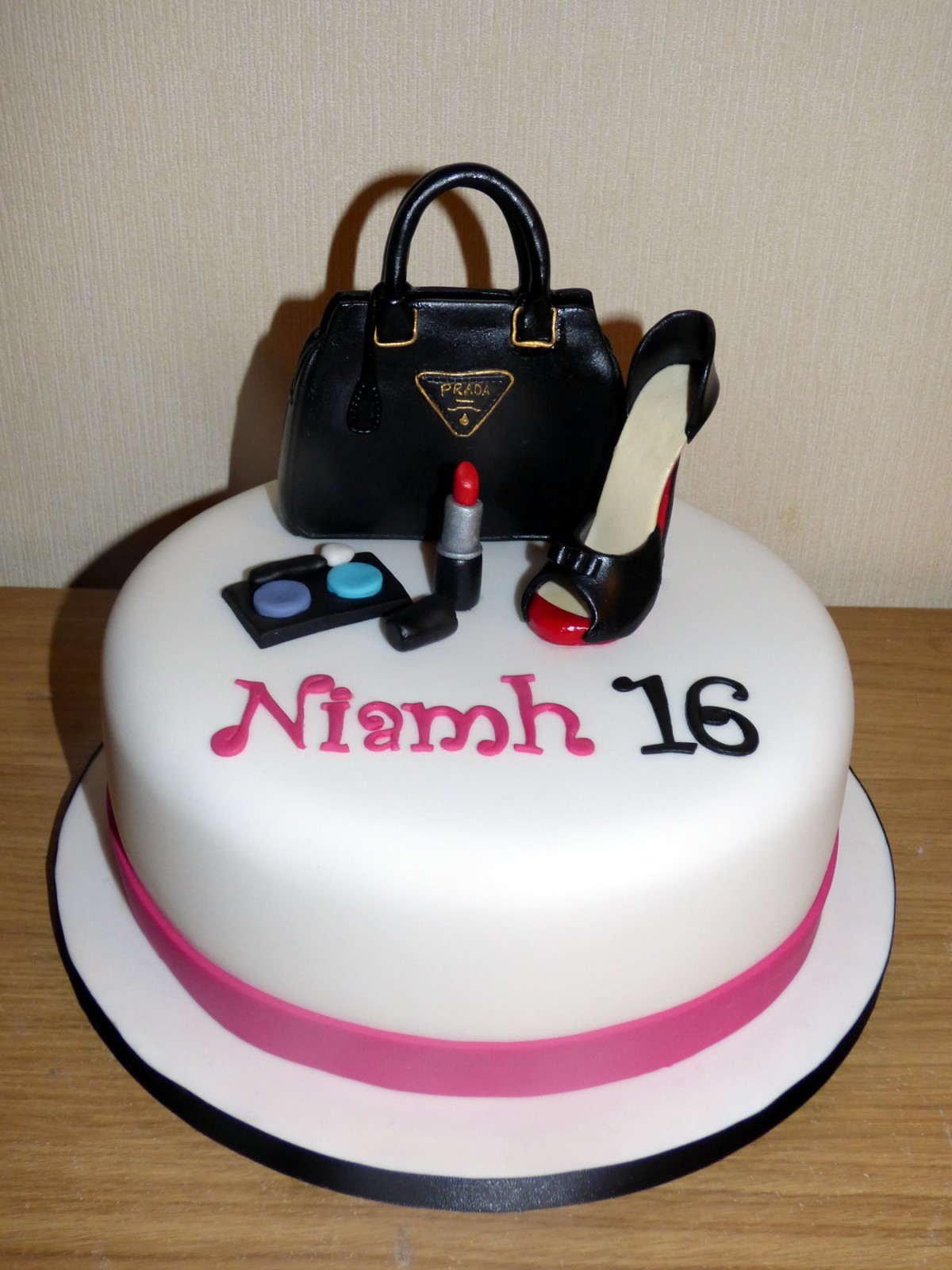 Shoe Birthday Cake
 Prada Handbag Shoe and Make up Birthday Cake Susie s Cakes