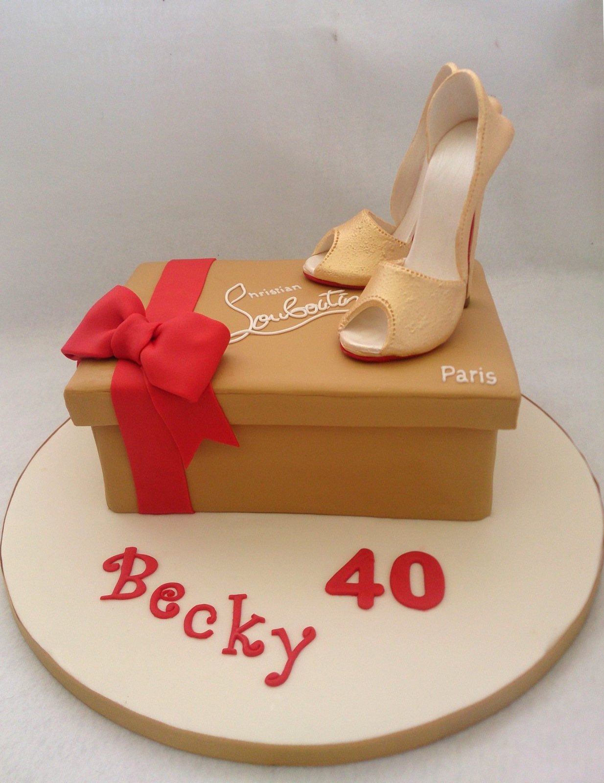 Shoe Birthday Cake
 Christian Louboutin Shoe Box and Shoes Birthday Cake