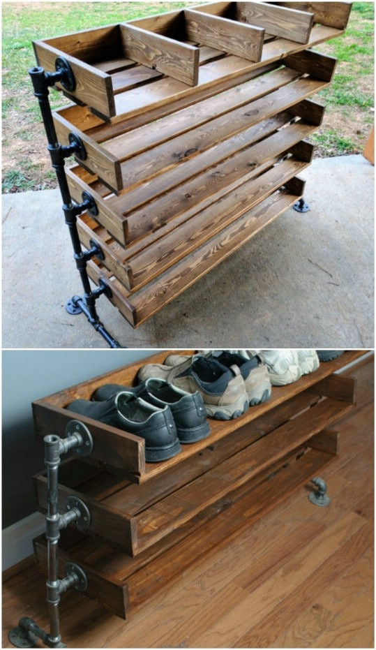 Shoe Organizer DIY
 20 Outrageously Simple DIY Shoe Racks And Organizers You