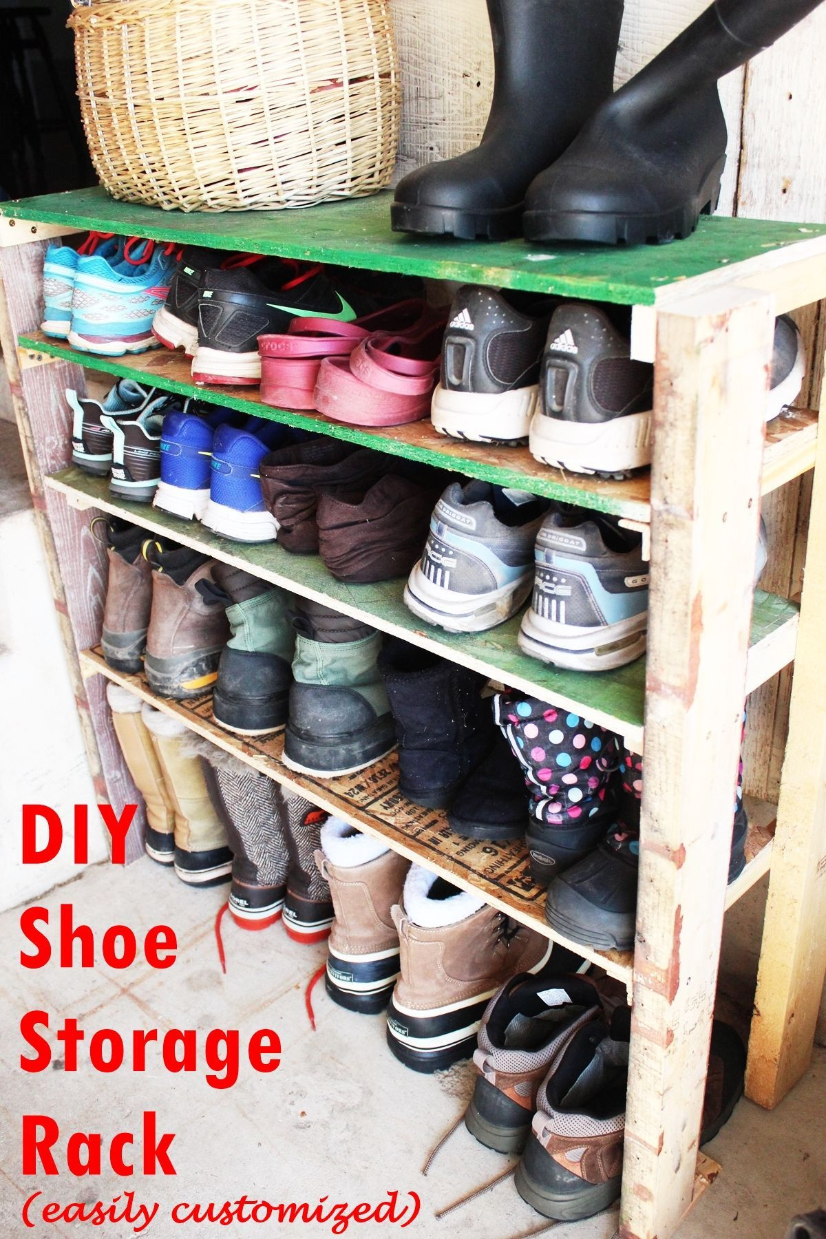 Shoe Organizers For Garage
 DIY Shoe Storage Shelves for Garage An Easy Fast and