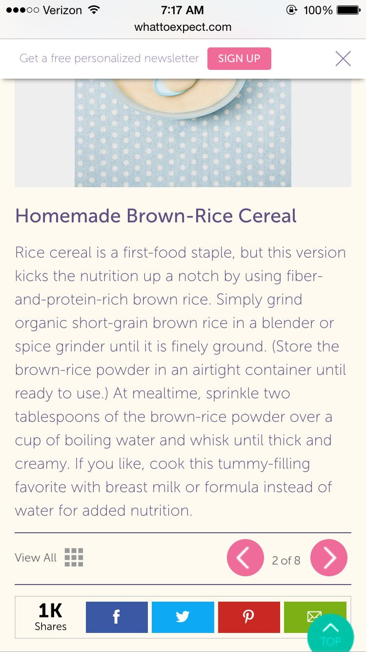 Short Grain Brown Rice Nutrition
 Brown rice for baby