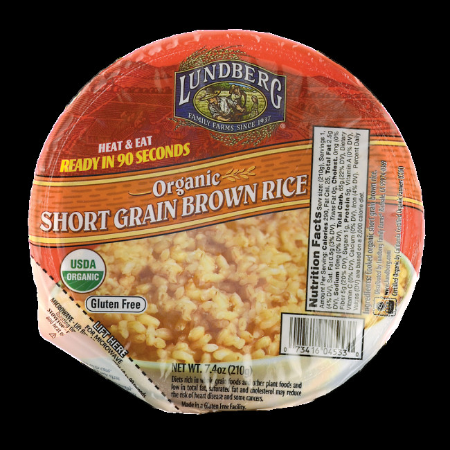 Short Grain Brown Rice Nutrition
 Lundberg Family Farms Organic Heat & Eat Short Grain Brown