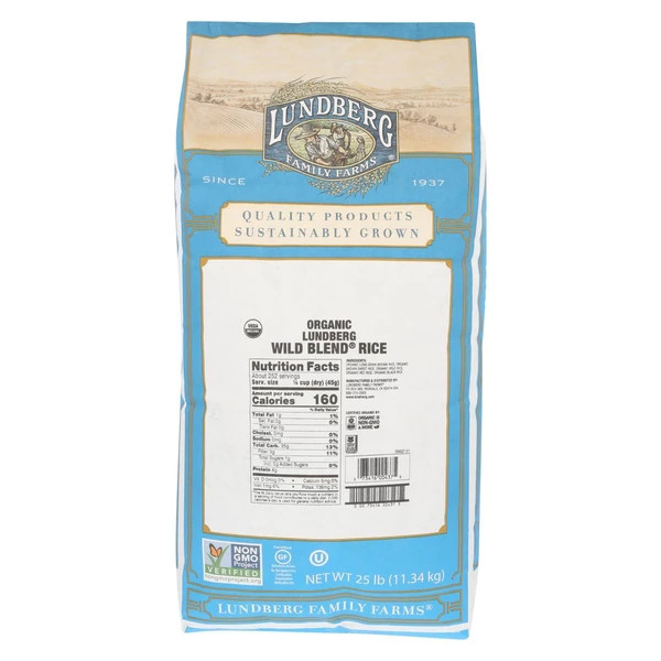 Short Grain Brown Rice Nutrition
 Lundberg Family Farms Organic Wild Blend Gourmet Brown