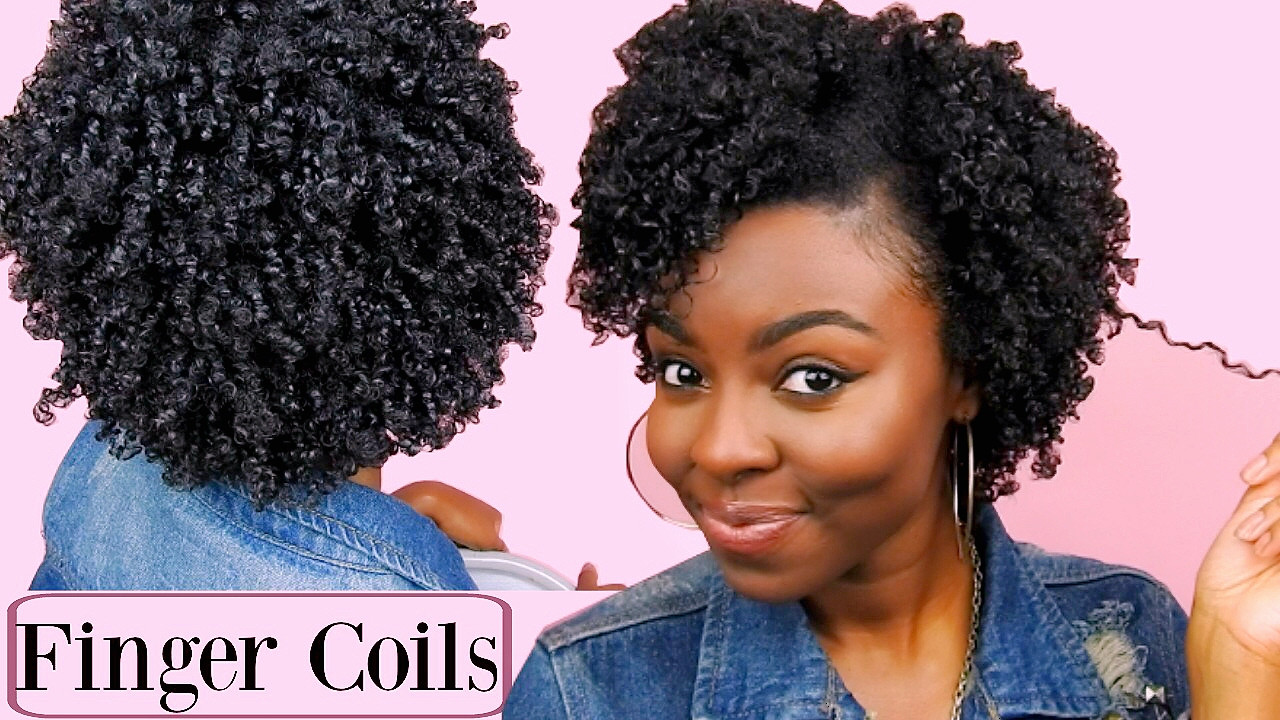 Short Natural Hairstyles Youtube
 SUPER Defined Finger Coils