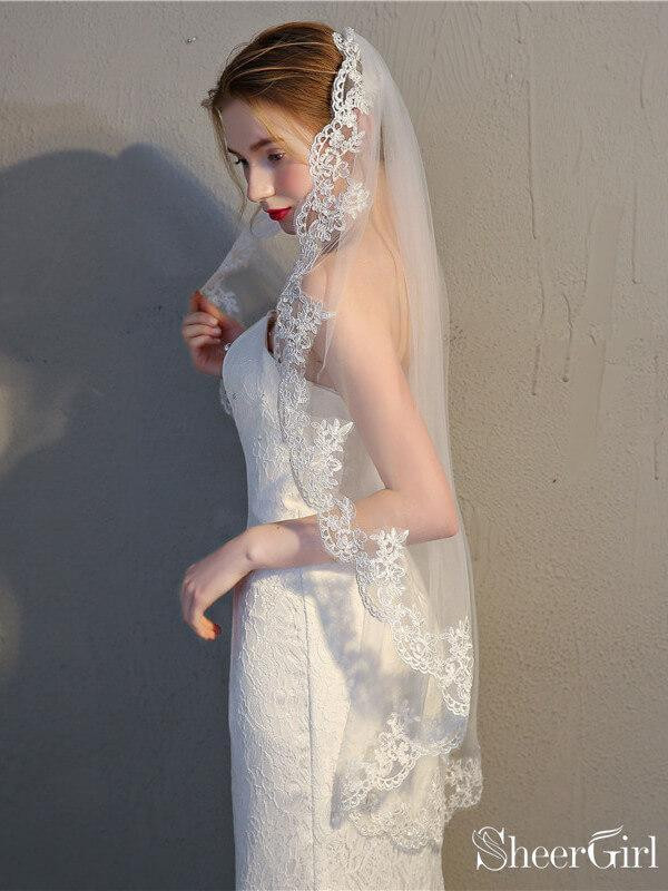 Short Vintage Wedding Veils
 e Tier Short Wedding Veil Vintage Inspired Lace Mantilla