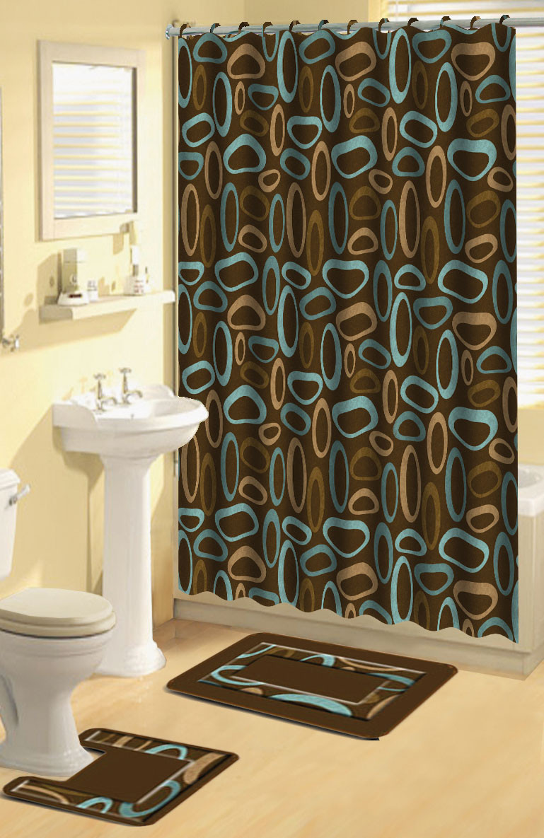 Shower Curtains Bathroom Sets
 Home Dynamix Bath Boutique Shower Curtain and Bath Rug Set