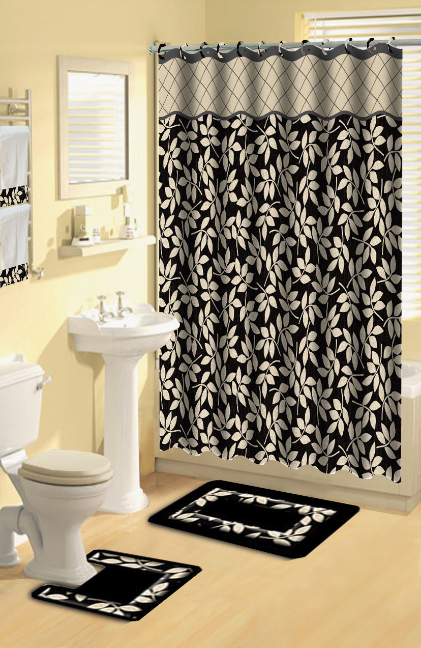 Shower Curtains Bathroom Sets
 Home Dynamix Boutique Deluxe Shower Curtain and Bath Rug