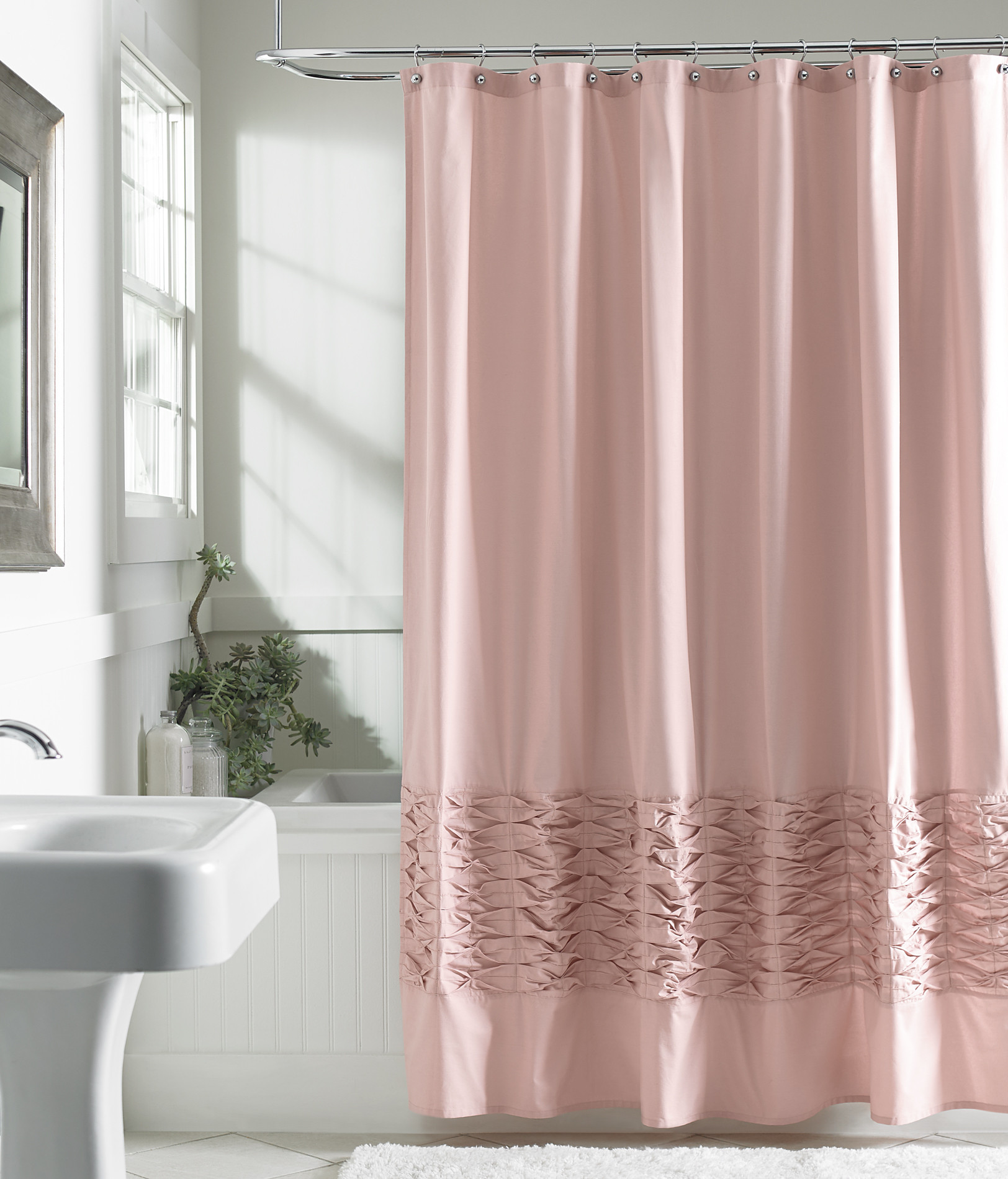 Shower Curtains Bathroom Sets
 Attention Fabric Shower Curtain Blush Home Bed