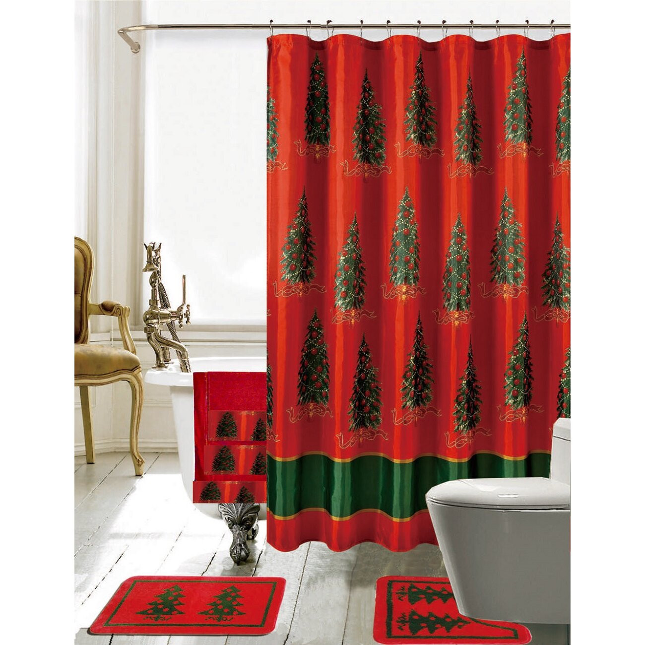 Shower Curtains Bathroom Sets
 Daniels Bath Christmas Bathroom Decor 18 Piece Shower