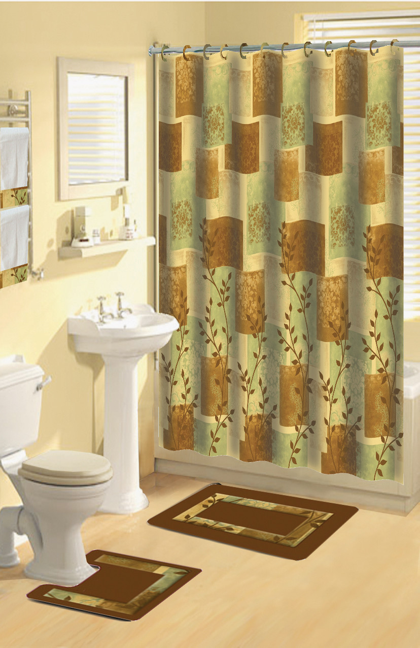 Shower Curtains Bathroom Sets
 Home Dynamix Boutique Deluxe Shower Curtain and Bath Rug