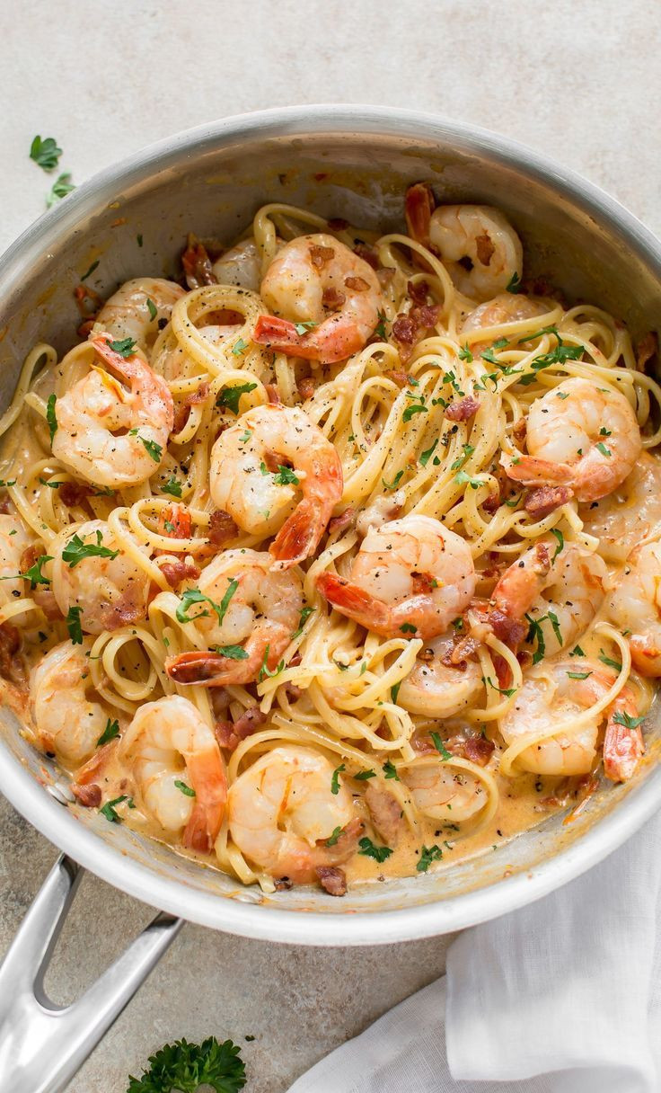 Shrimp And Bacon Recipes
 Shrimp and Bacon Pasta Recipe