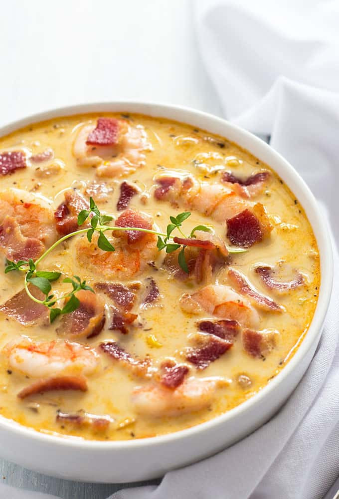 Shrimp And Corn Soup
 Bacon Shrimp and Corn Chowder