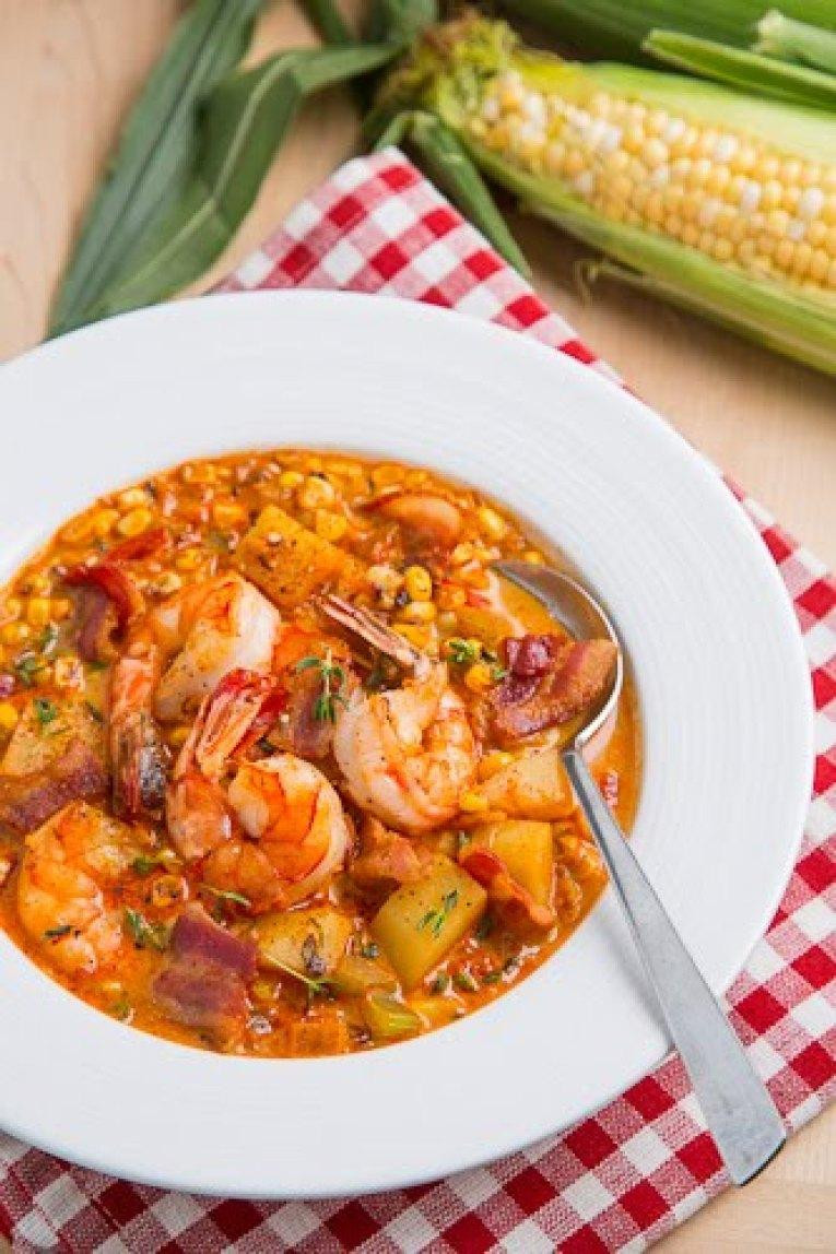 Shrimp And Corn Soup
 Shrimp and Roasted Corn Chowder Recipe