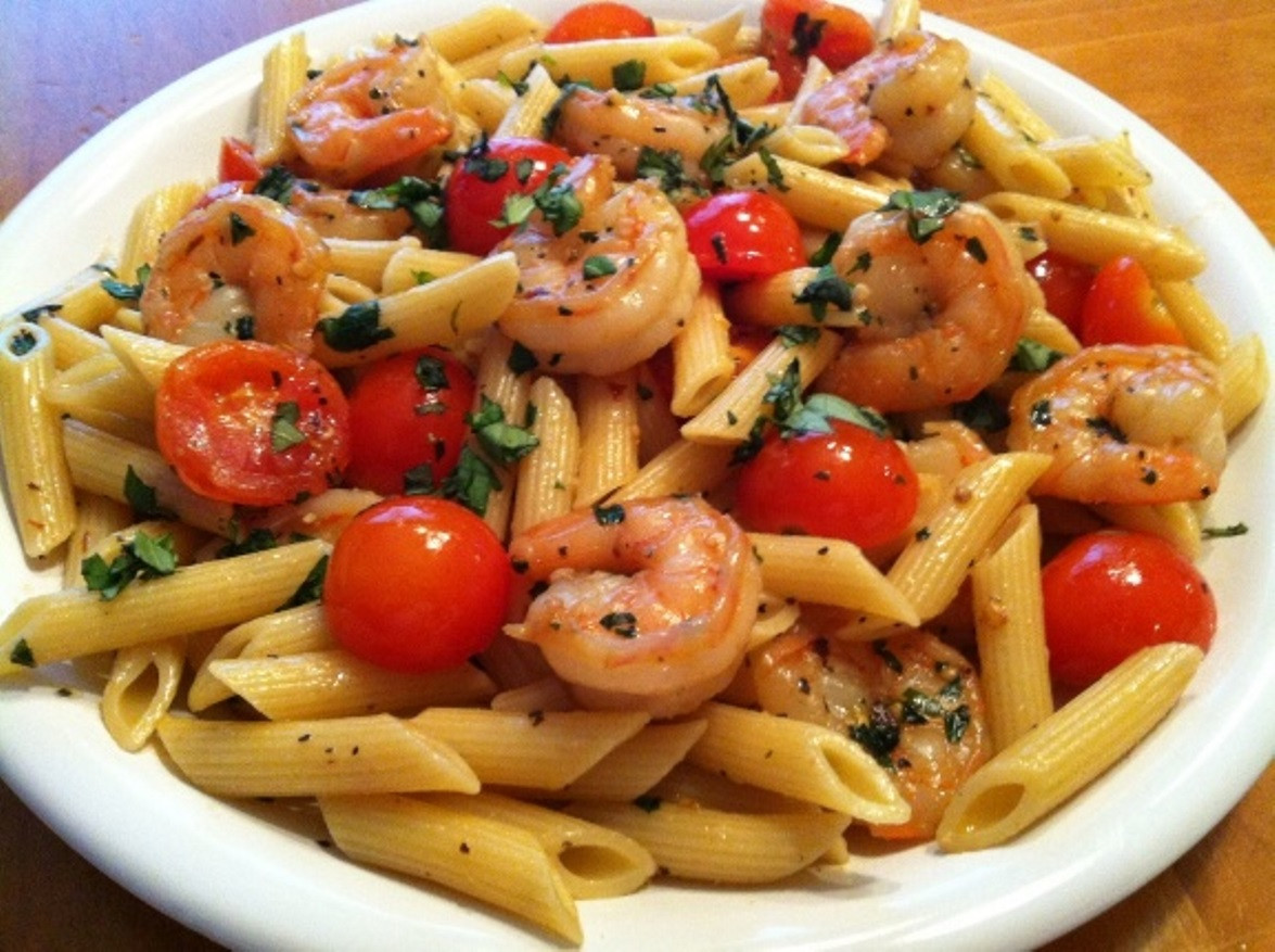 Shrimp And Tomato Pasta
 Garlic Shrimp Pasta with Tomatoes Recipe