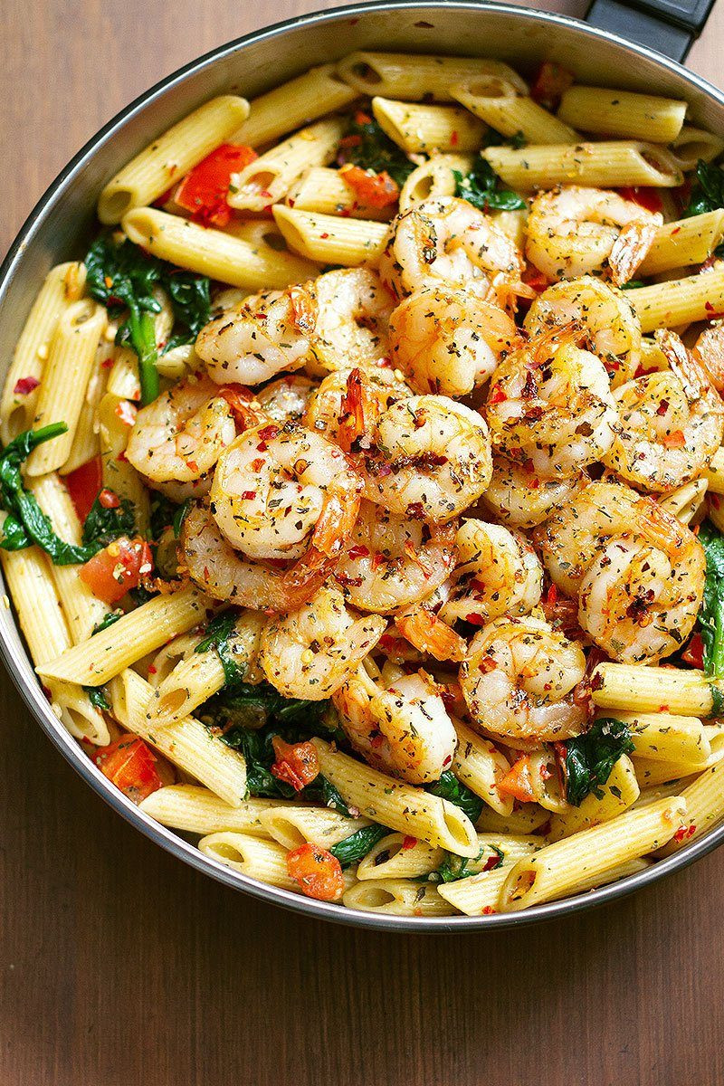 Shrimp And Tomato Pasta
 Shrimp Pasta Recipe with Tomato and Spinach — Eatwell101