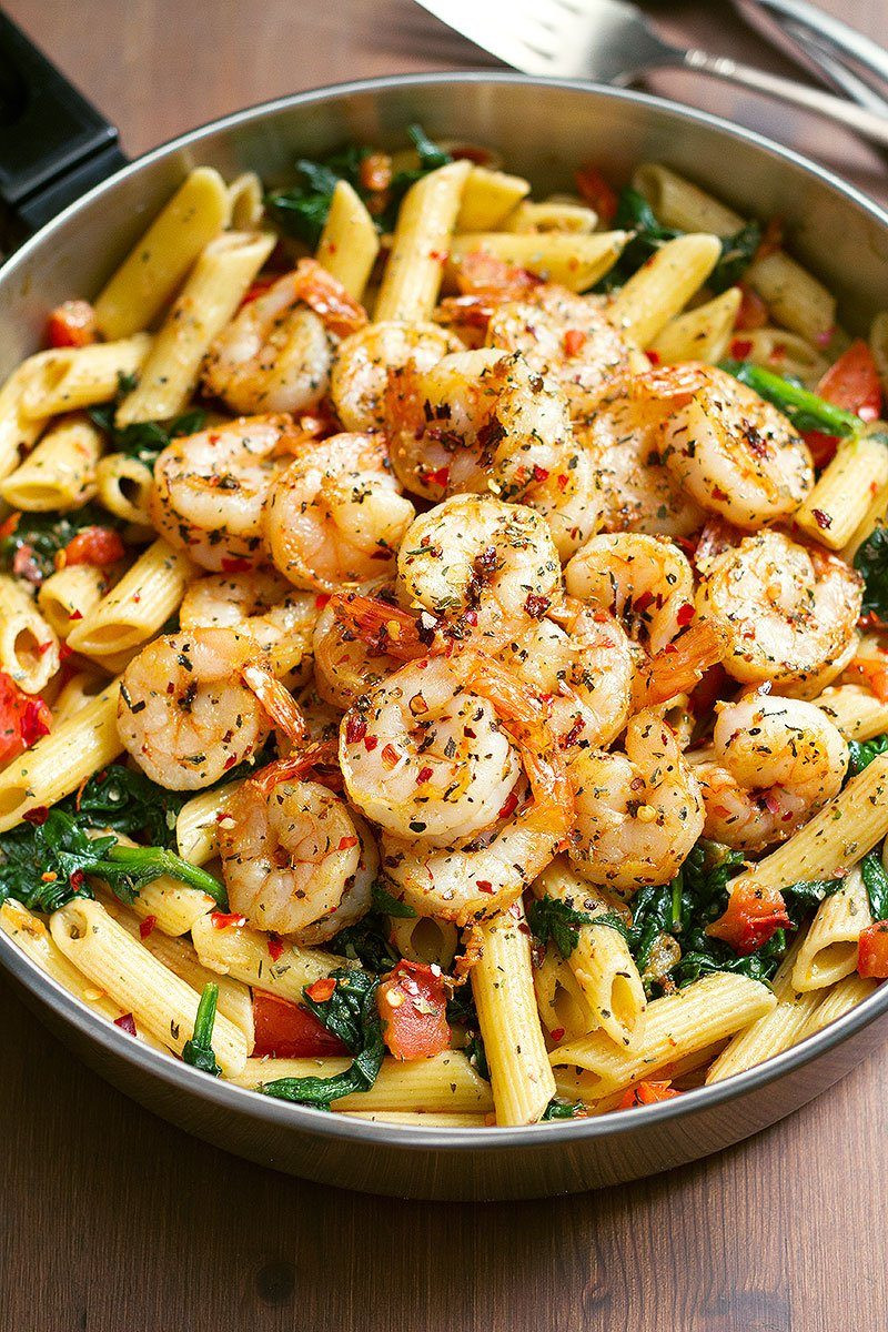 Shrimp And Tomato Pasta
 Shrimp Pasta Recipe with Tomato and Spinach — Eatwell101