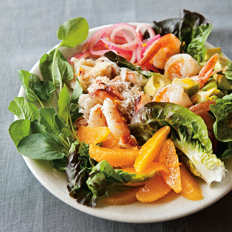 Shrimp Crab Salad
 Crab and Shrimp Salad with Avocado and Oranges