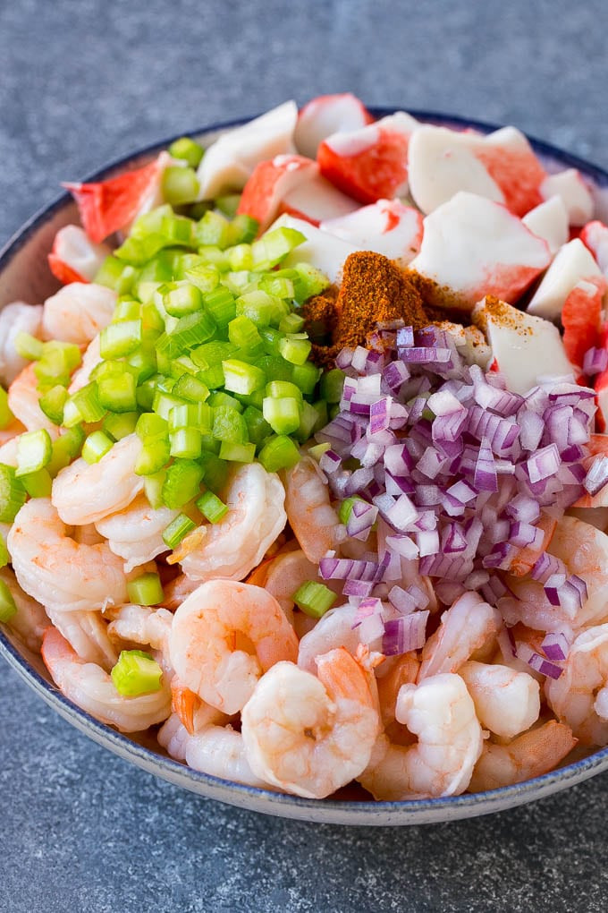 Shrimp Crab Salad
 Seafood Salad Dinner at the Zoo