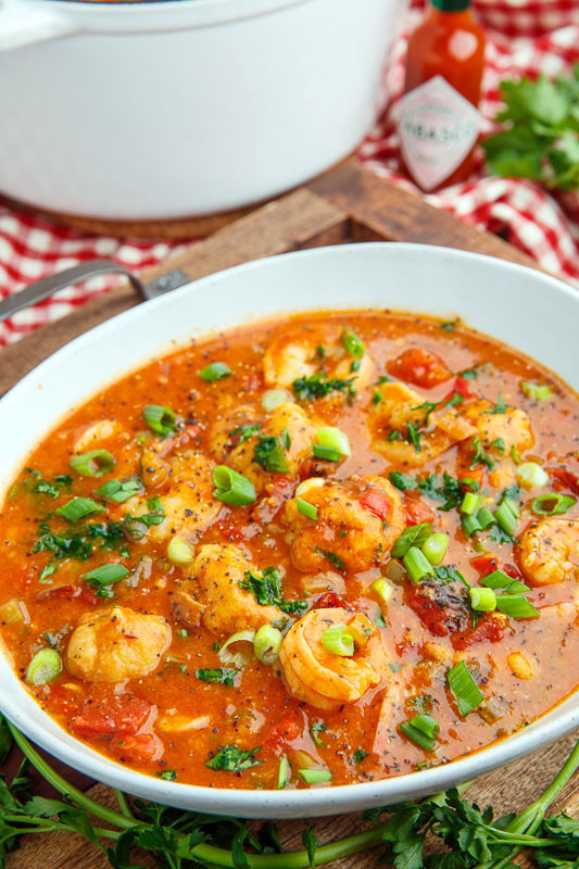 Shrimp Creole Soup
 Shrimp Creole Soup with Bacon and Cheddar Dumplings Recipe