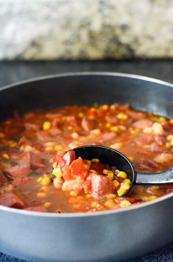 Shrimp Creole Soup
 Creole Sausage and Shrimp Soup