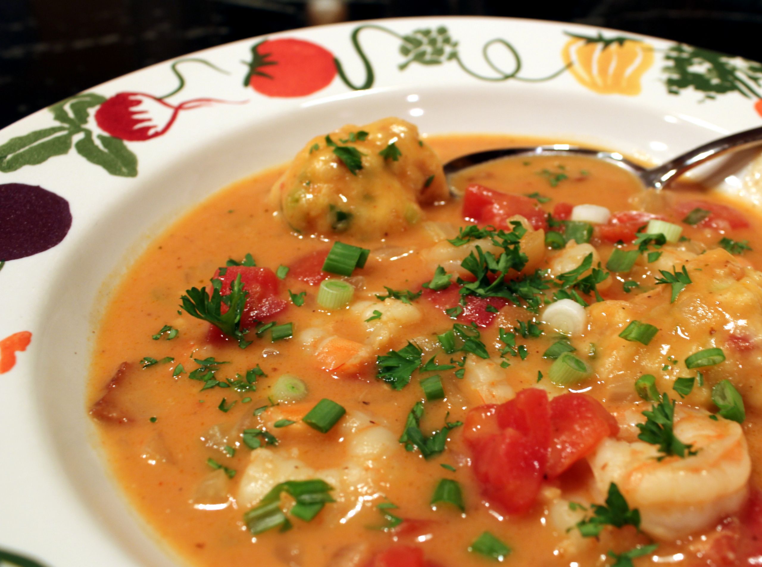 Shrimp Creole Soup
 Halfway Done