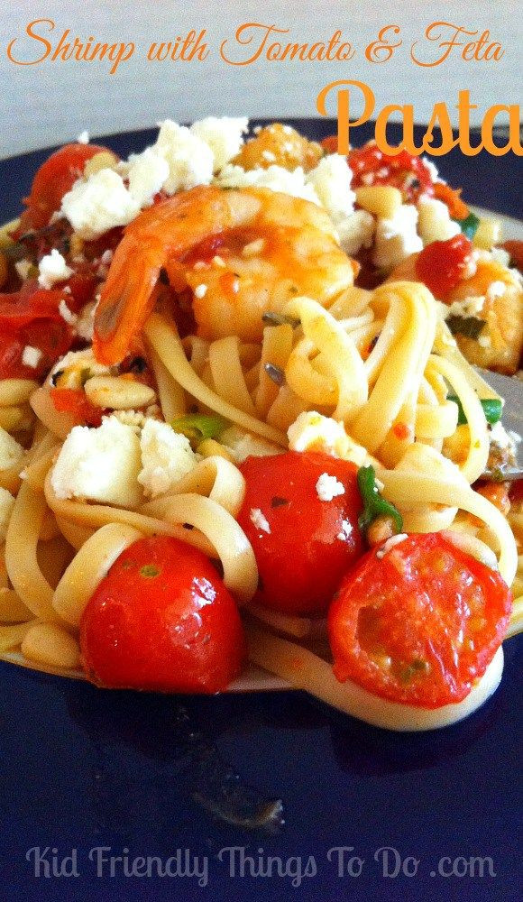 Shrimp Feta Pasta
 Shrimp with Tomato and Feta Pasta Recipe
