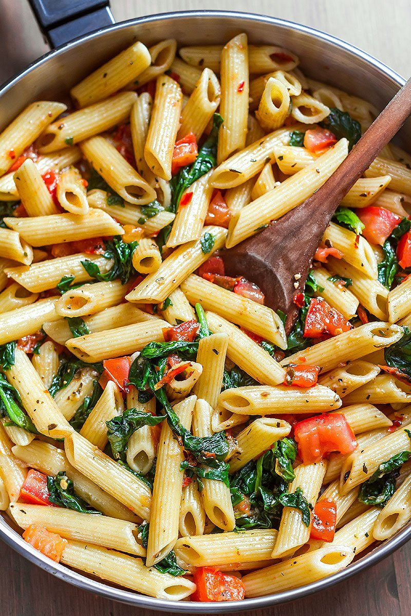 Shrimp Pasta Meals
 Shrimp Pasta Recipe with Tomato and Spinach — Eatwell101