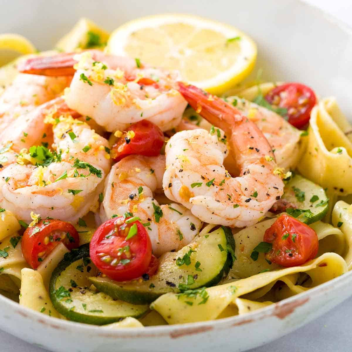 Shrimp Pasta Meals
 Shrimp Pasta with Lemon Garlic Sauce Jessica Gavin