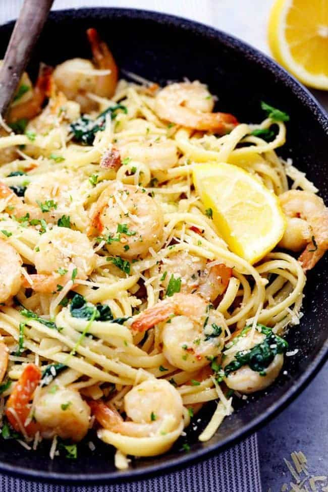 Shrimp Pasta Meals
 Lemon Garlic Parmesan Shrimp Pasta