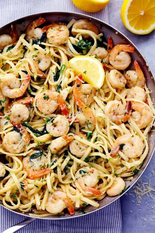 Shrimp Pasta Meals
 Lemon Garlic Parmesan Shrimp Pasta