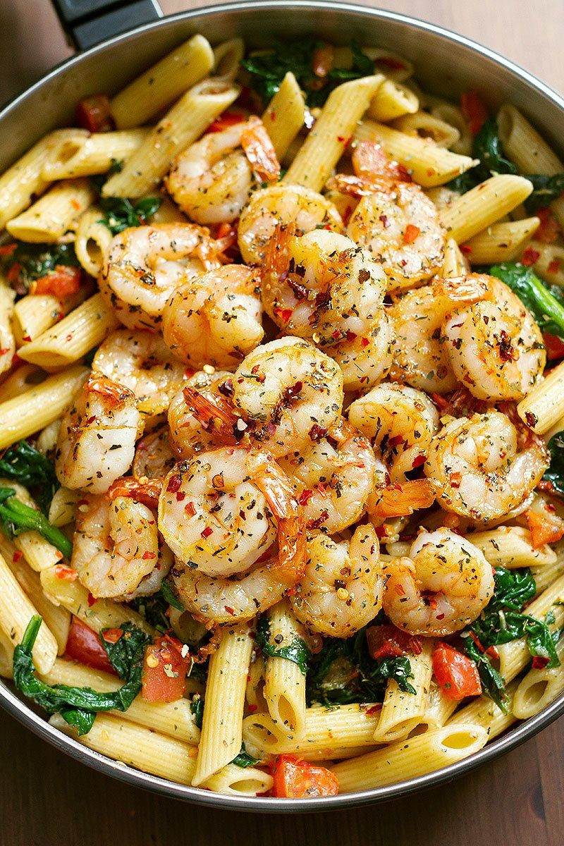 Shrimp Pasta Meals
 Shrimp Pasta Recipe with Tomato and Spinach — Eatwell101