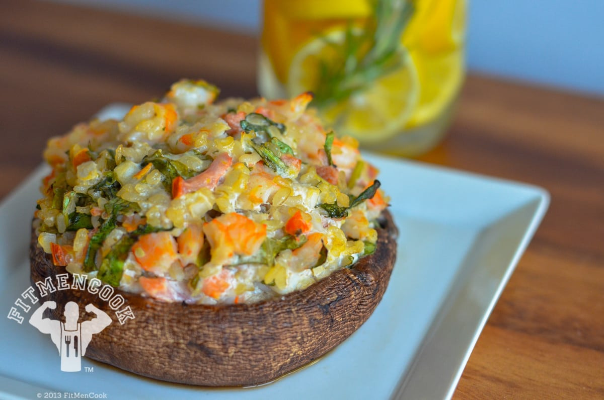 Shrimp Stuffed Mushroom Recipes
 Shrimp Stuffed Portobello Mushroom Cap Recipe Fit Men Cook